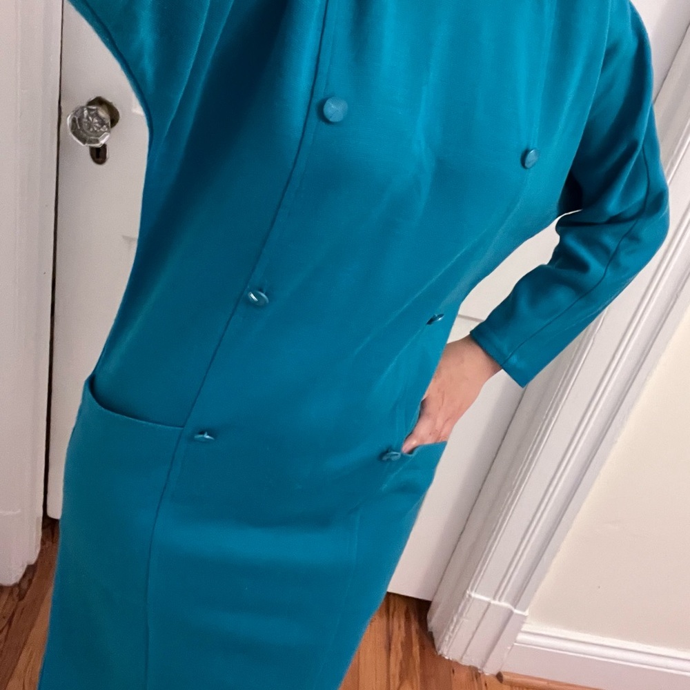 Vintage Elegant Teal Dress